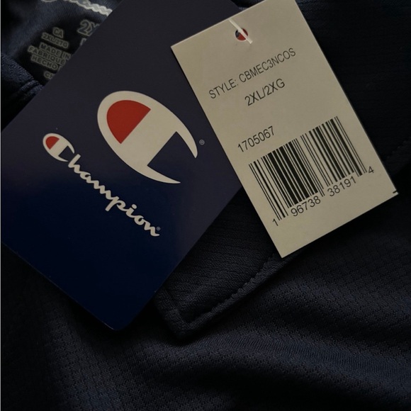 Michigan Wolverines Champion Blue Moisture Wick 2XL XXL Sewn Logo Polo Shirt NWT - Picture 4 of 5